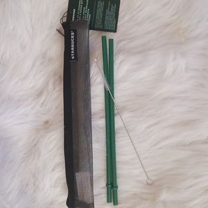 Starbucks Reusable Straws & Brush Set with Travel Pouch